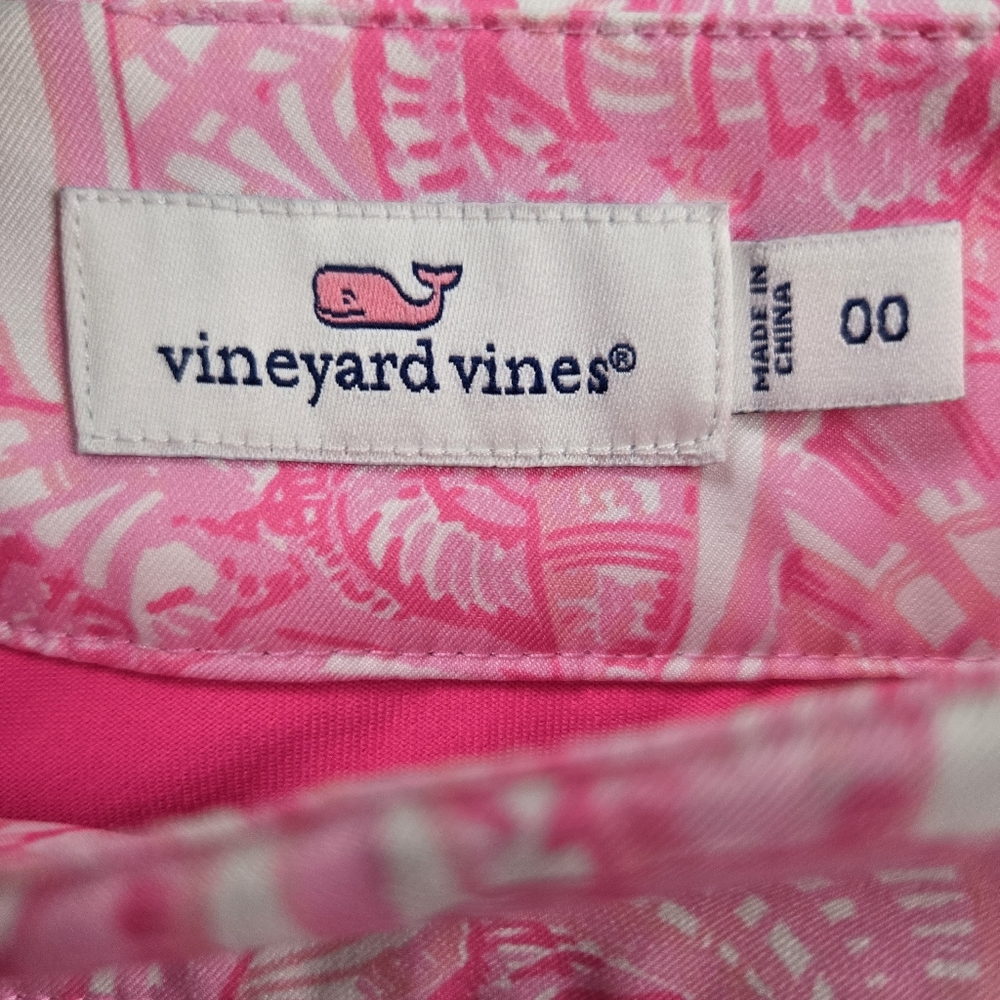 Vineyard Vines Pink Seashell Whale Logo Skort Skirt Golf Tennis - Picture 10 of 13